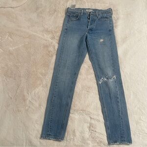 Levi's Light Blue Altered 501 Skinny Jeans